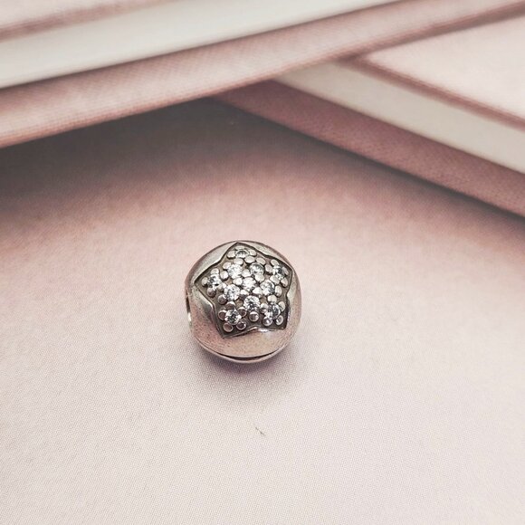 Pandora You're a Star Sparkly CZ 925 Sterling Silver Clip Charm Authentic - Picture 1 of 4
